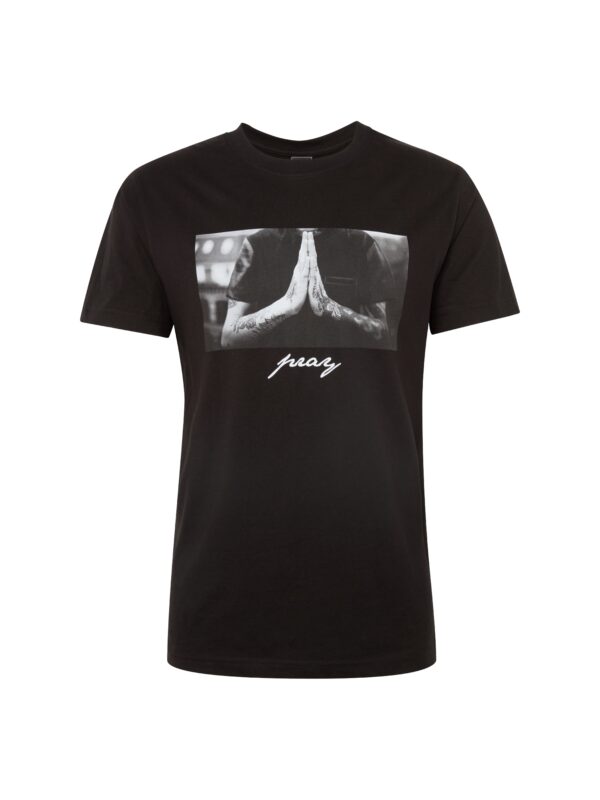 Mister Tee Póló 'Pray'  szürke / fekete