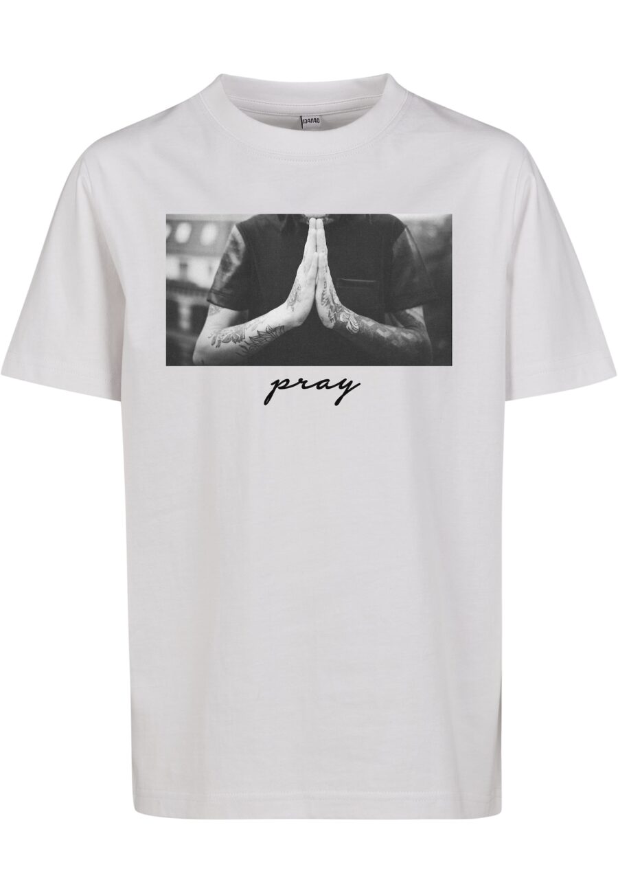 Mister Tee Póló 'Pray'  szürke / sötétszürke / fekete / piszkosfehér-hu