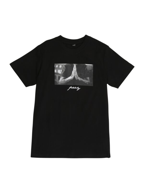 Mister Tee Póló 'Pray'  világosszürke / sötétszürke / fekete / fehér-hu