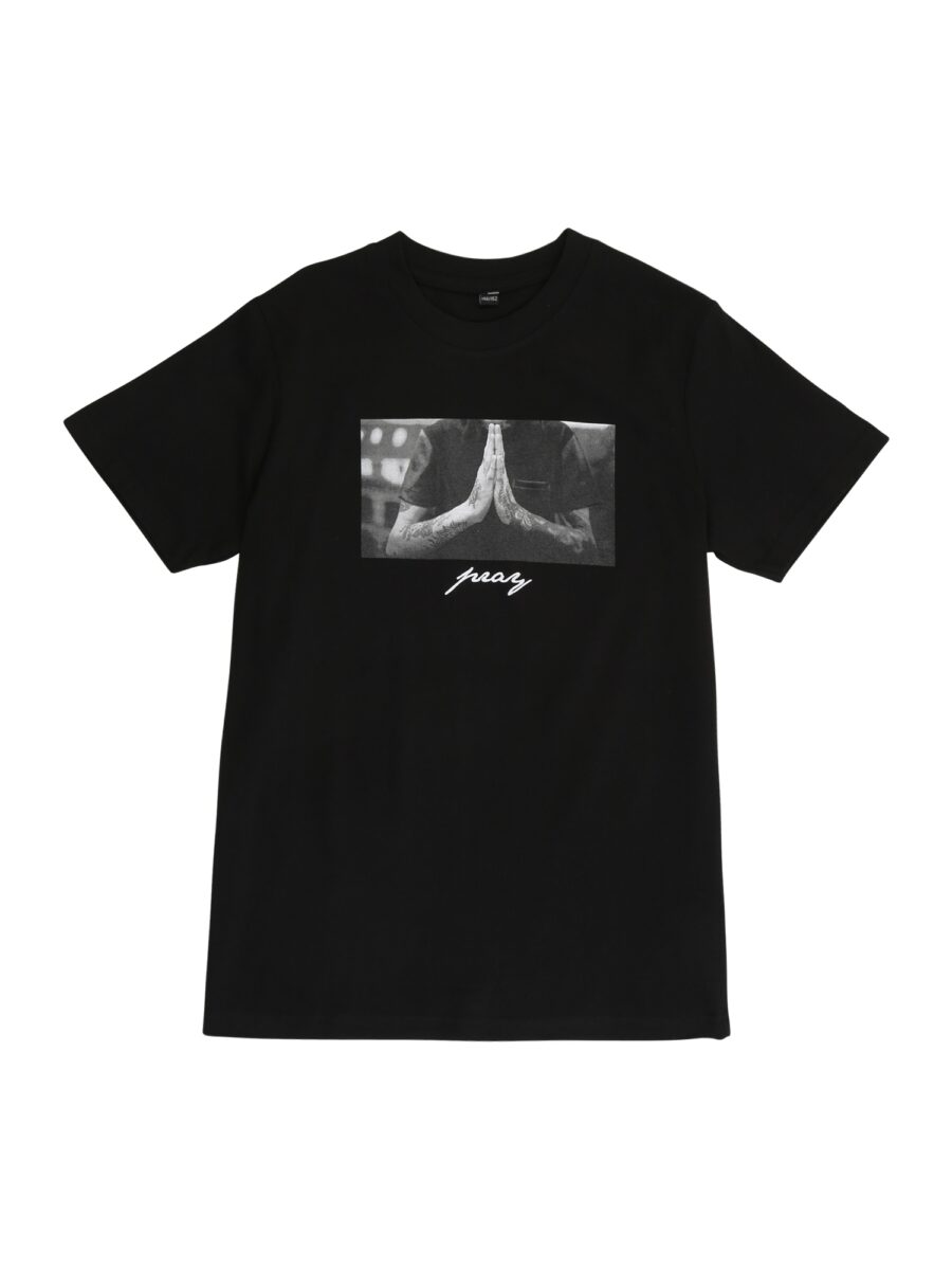 Mister Tee Póló 'Pray'  világosszürke / sötétszürke / fekete / fehér-hu
