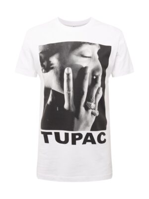 Mister Tee Póló 'Tupac Profile'  szürke / fekete / fehér-hu