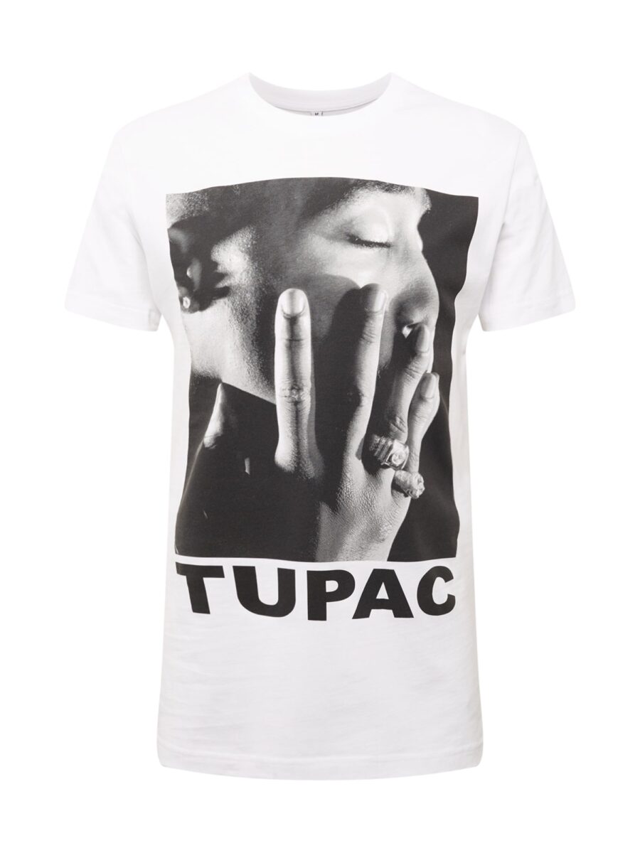 Mister Tee Póló 'Tupac Profile'  szürke / fekete / fehér-hu