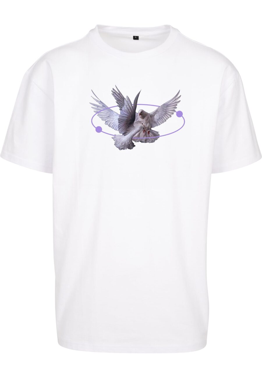 Mister Tee Póló 'Vive la Liberte'  sötétszürke / orgona / világoslila / fehér-hu