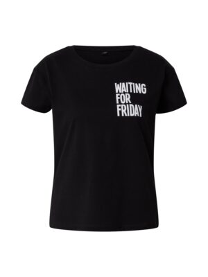 Mister Tee Póló 'Waiting For Friday'  fekete / fehér