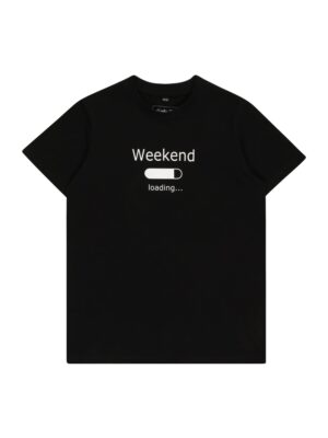 Mister Tee Póló 'Weekend Loading 2.0'  fekete / fehér-hu