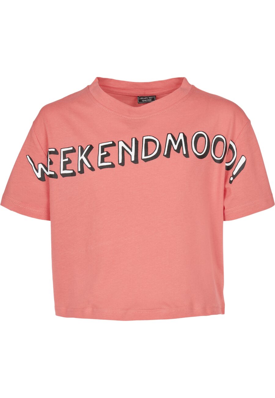 Mister Tee Póló 'Weekend Mood'  világos-rózsaszín / fekete / fehér-hu