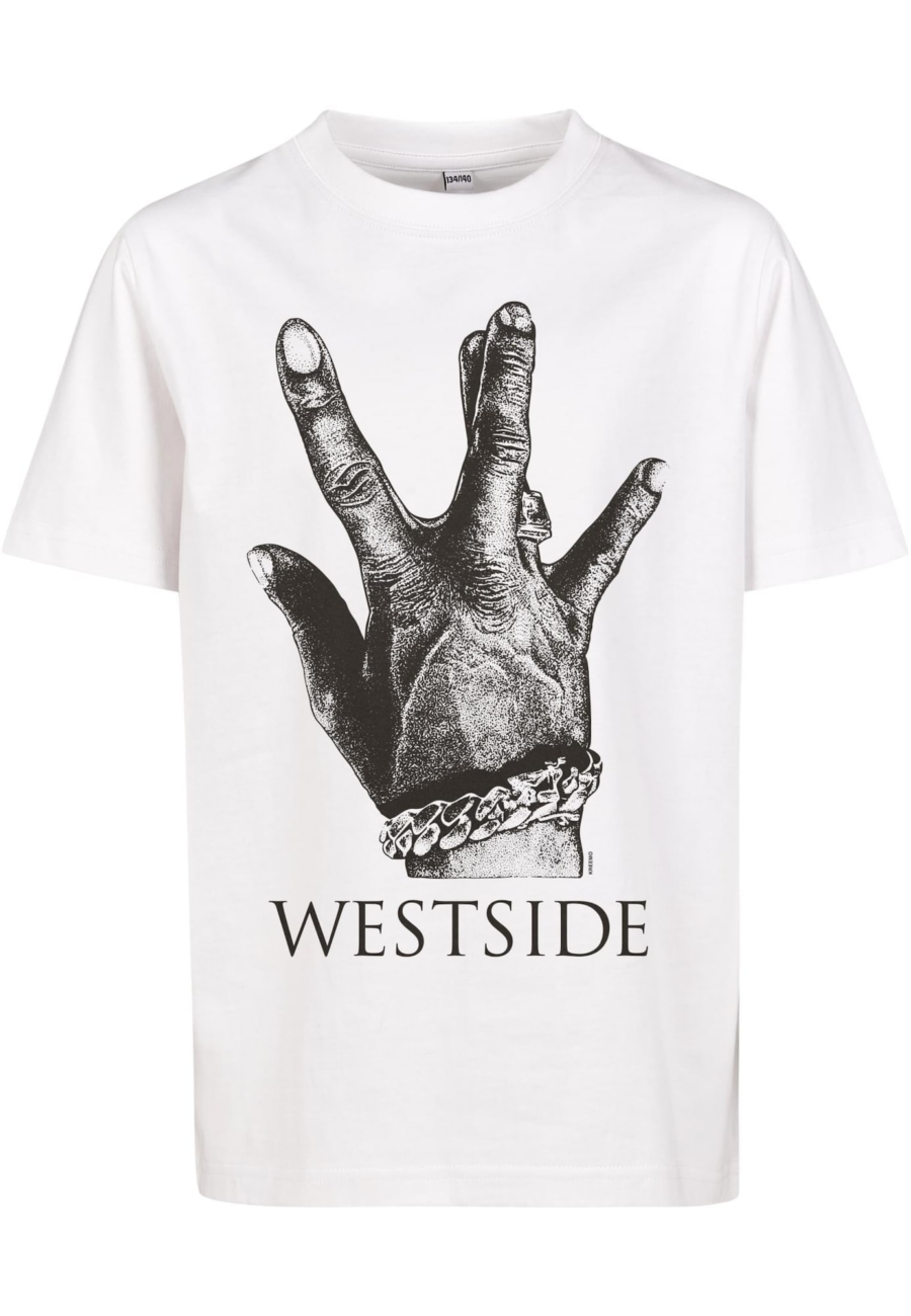 Mister Tee Póló 'Westside Connection 2.0'  sötétszürke / fekete / piszkosfehér-Ár