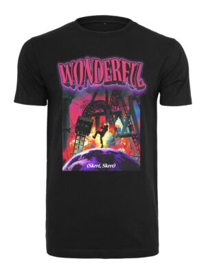 Mister Tee Póló 'Wonderful'  neonsárga / neonlila / neon-rózsaszín / fekete-hu