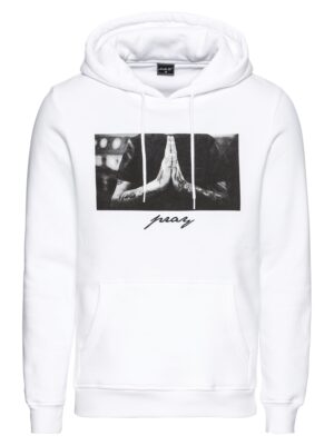 Mister Tee Tréning póló 'Pray'  szürke / fekete / fehér
