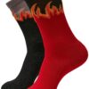 Mister Tee Zokni 'Long Flame'  szürke / narancs / tűzpiros / fekete-hu