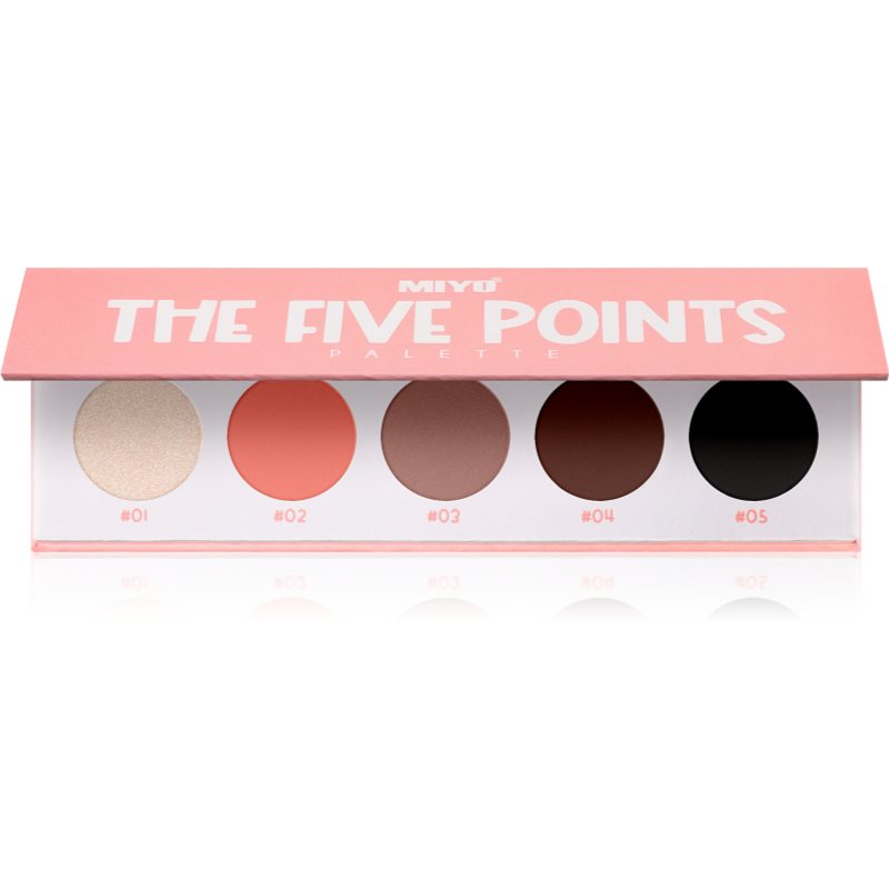 Miyo Eyeshadow The five points szemhéjfesték paletta árnyalat 10 Fancy Peach 1 db-Ár