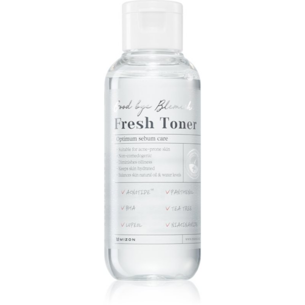 Mizon Good Bye Blemish Fresh Toner nyugtató tonik arcra problémás és pattanásos bőrre 120 ml-Ár