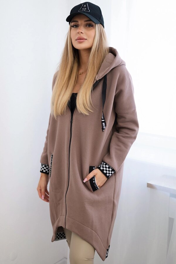 Mocca hoodie with zipper