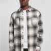 Mock Check Shirt white sand/black