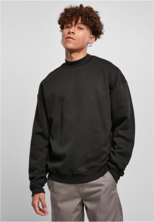 Mock Neck Crew Black