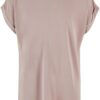 Modal Extended Shoulder Powder Pink Girl's T-Shirt