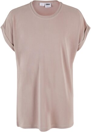 Modal Extended Shoulder Powder Pink Girl's T-Shirt