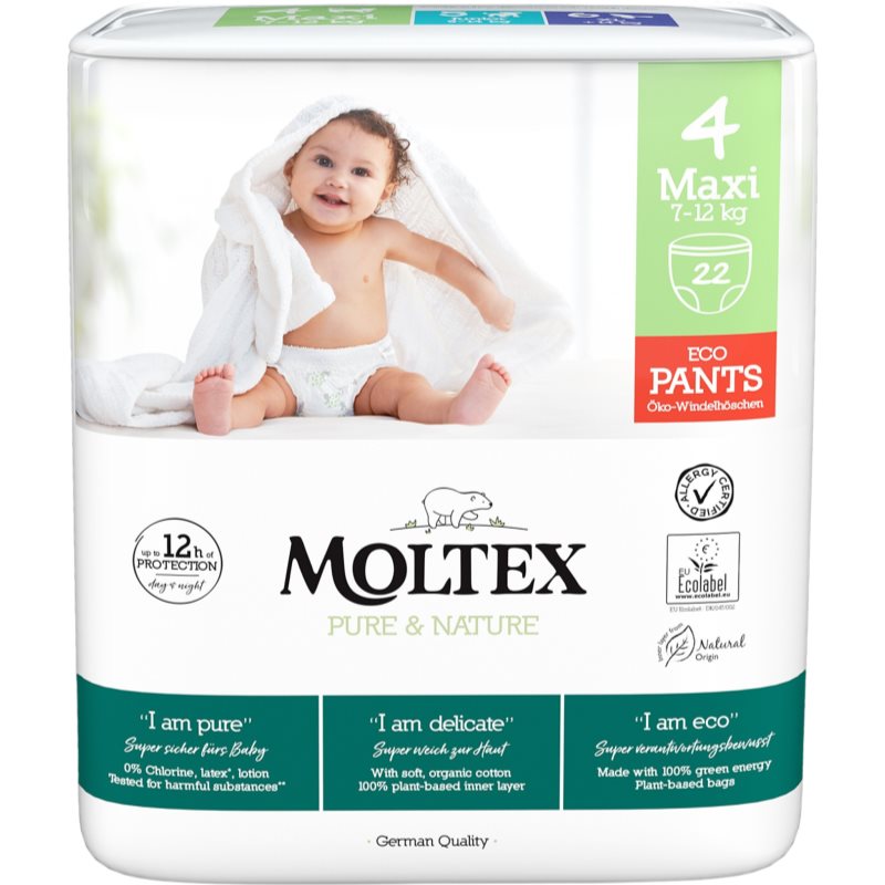 Moltex Pure & Nature Maxi Size 4 eldobható nadrágpelenkák 7-12 kg 22 db-Ár