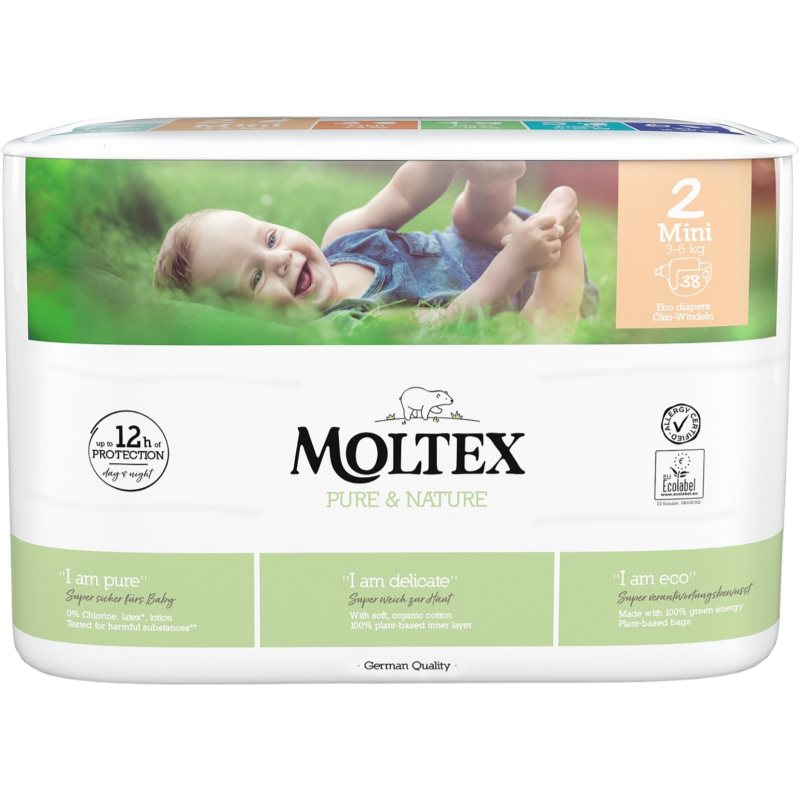 Moltex Pure & Nature Mini Size 2 eldobható ÖKO pelenkák 3-6 kg 38 db-Ár