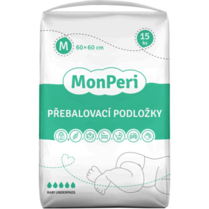 MonPeri Baby Underpads Size M eldobható pelenkázó-alátétek 60x60 cm 15 db-Ár