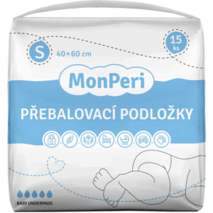 MonPeri Baby Underpads Size S eldobható pelenkázó-alátétek 40x60 cm 15 db-Ár