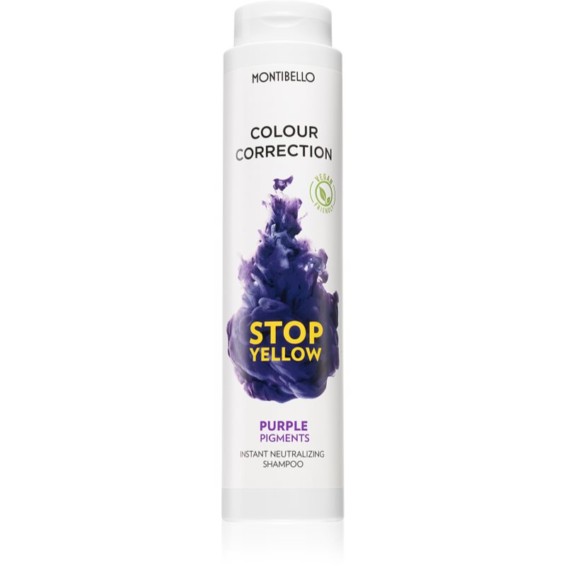 Montibello Colour Correction Stop Yellow sampon világos és szőke hajra semlegesíti a sárgás tónusokat 300 ml-Ár