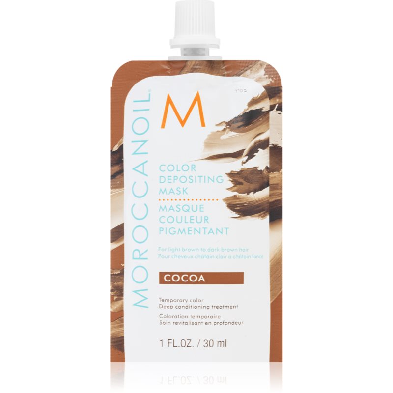 Moroccanoil Color Depositing gyengéd tápláló maszk tartós színes pigmentekkel Cocoa 30 ml-Ár