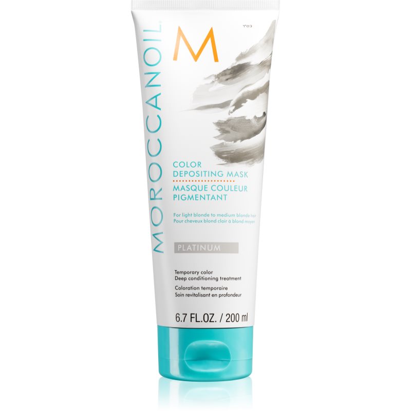 Moroccanoil Color Depositing gyengéd tápláló maszk tartós színes pigmentekkel Platinum 200 ml