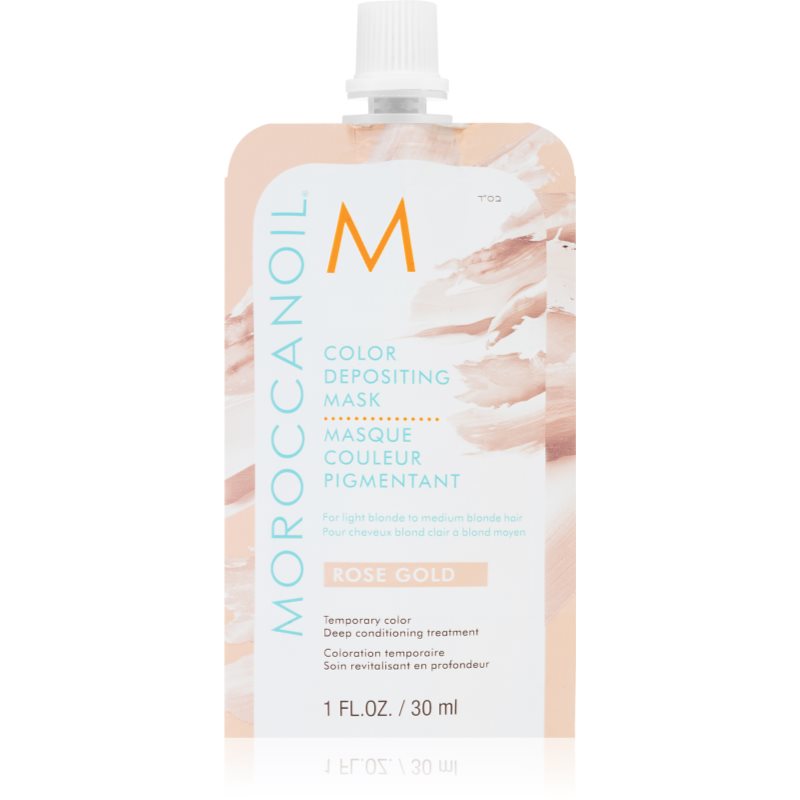 Moroccanoil Color Depositing gyengéd tápláló maszk tartós színes pigmentekkel Rose Gold 30 ml