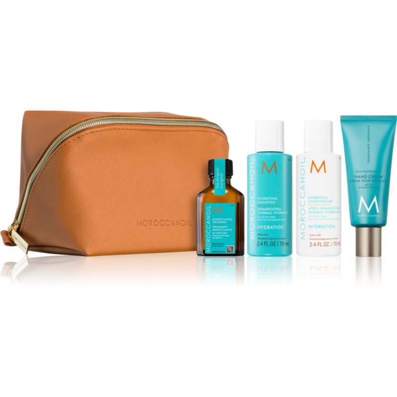 Moroccanoil Hydration Kit utazási készlet a táplálásért és hidratálásért kozmetikai táska 1 db-ár