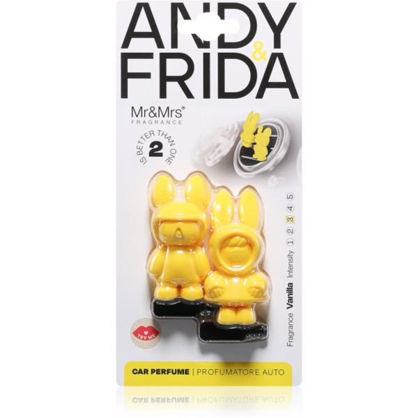 Mr & Mrs Fragrance Andy & Frida Vanilla illat autóba 1 db-Ár