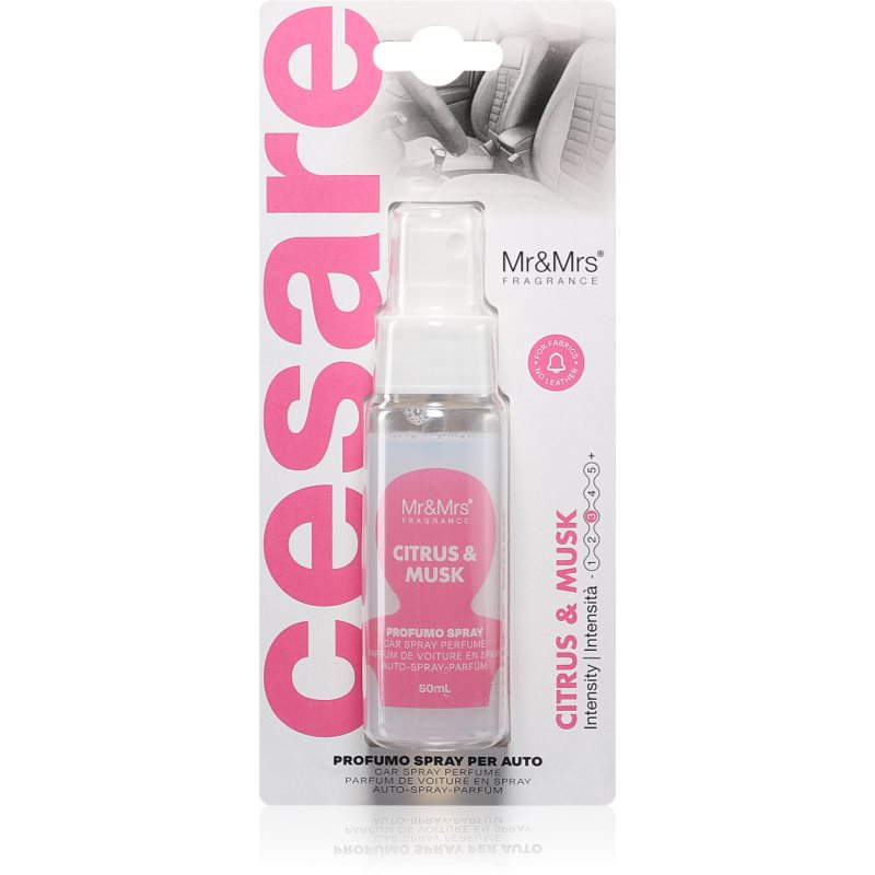 Mr & Mrs Fragrance Cesare Citrus & Musk légfrissítő autóba 50 ml-Ár