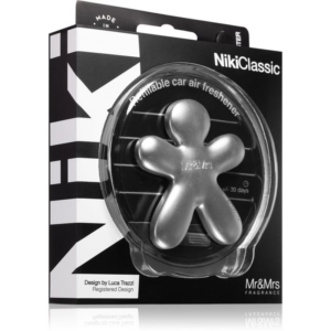 Mr & Mrs Fragrance Niki Fresh Air illat autóba utántölthető Silver (matt) 1 db-Ár