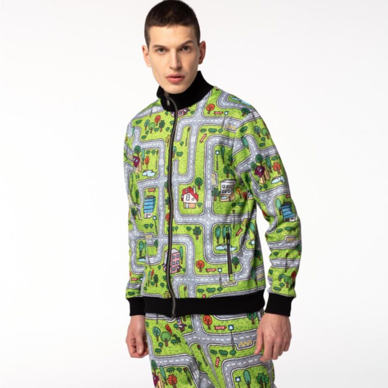 Mr. GUGU & Miss GO Man's City Carpet Track Jacket S-W-526 2177