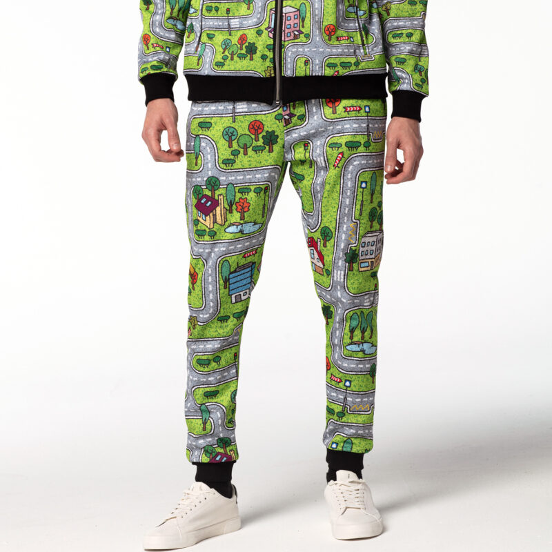 Mr. GUGU & Miss GO Man's City Carpet Track Pants PNS-W-548 2177