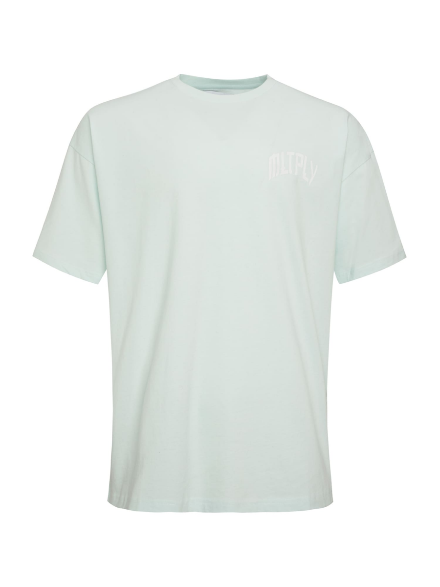 Multiply Apparel Póló 'Koi'  kék / pasztellkék / narancs / fehér-Hungary