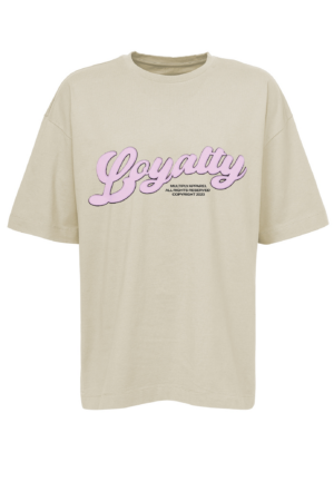 Multiply Apparel Póló 'Loyalty Puff'  barna / rózsaszín / fekete-Ár