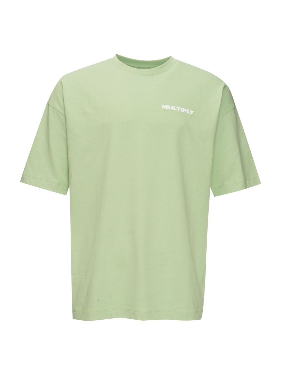 Multiply Apparel Póló  pasztellzöld / fehér-Hungary