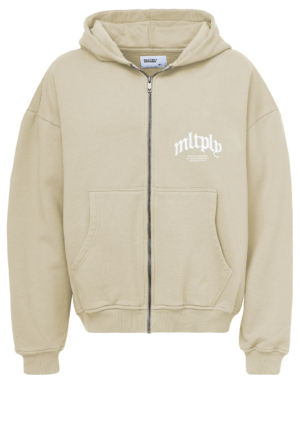 Multiply Apparel Tréning dzseki  világosbarna / fehér-Hungary