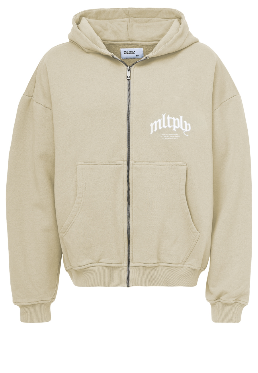 Multiply Apparel Tréning dzseki  világosbarna / fehér-Hungary