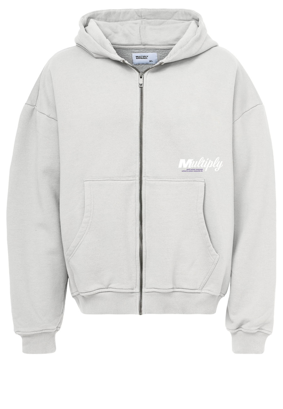 Multiply Apparel Tréning dzseki  világosszürke / fekete / fehér-Hungary