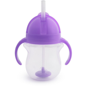 Munchkin Click Lock™ Tip & Sip bögre szívószállal nehezékkel Purple 6 m+ 207 ml-Ár
