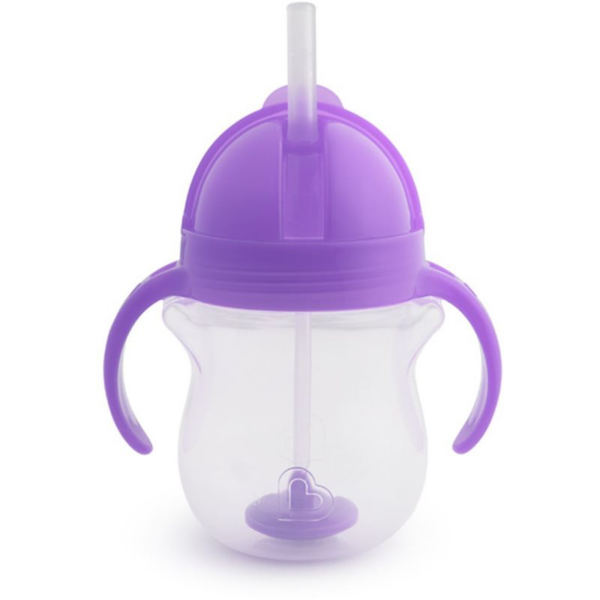 Munchkin Click Lock™ Tip & Sip bögre szívószállal nehezékkel Purple 6 m+ 207 ml-Ár