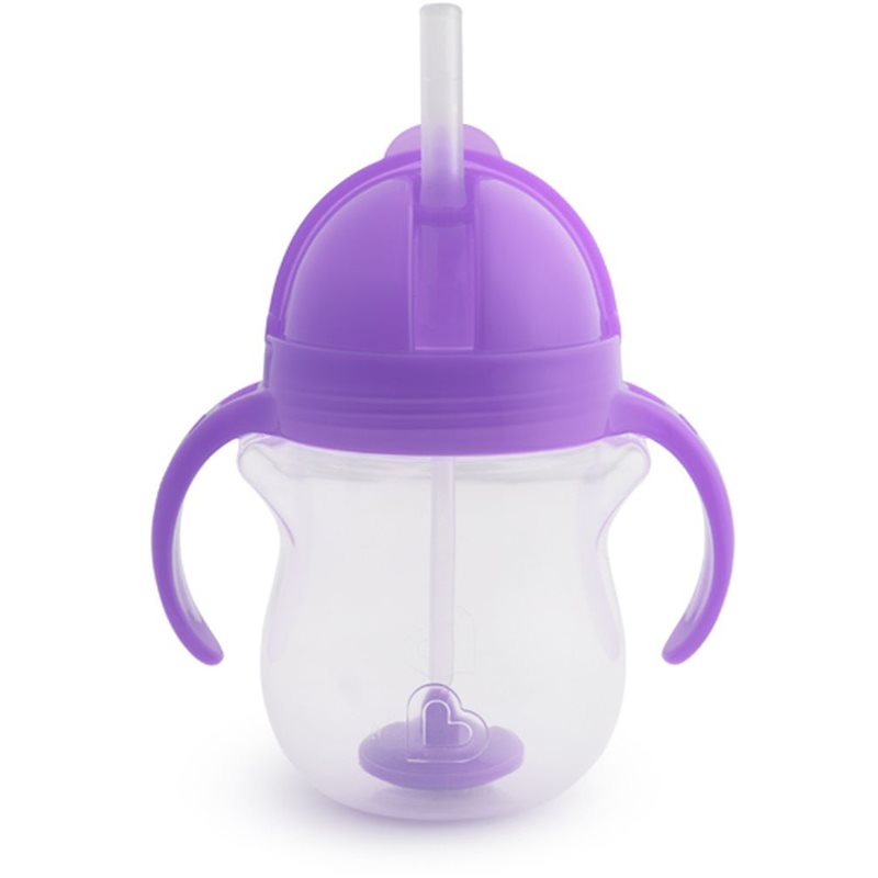 Munchkin Click Lock™ Tip & Sip bögre szívószállal nehezékkel Purple 6 m+ 207 ml-Ár