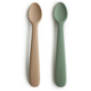 Mushie Silicone Feeding Spoons kiskanál Dried Thyme/Natural 2 db-ár