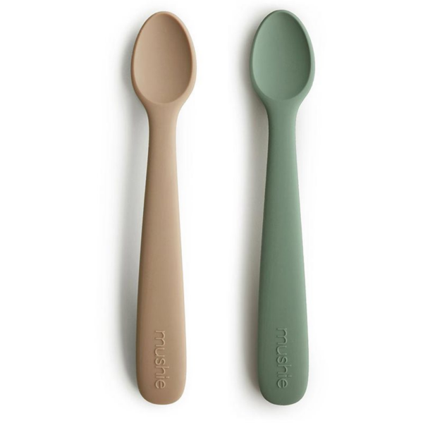 Mushie Silicone Feeding Spoons kiskanál Dried Thyme/Natural 2 db-ár