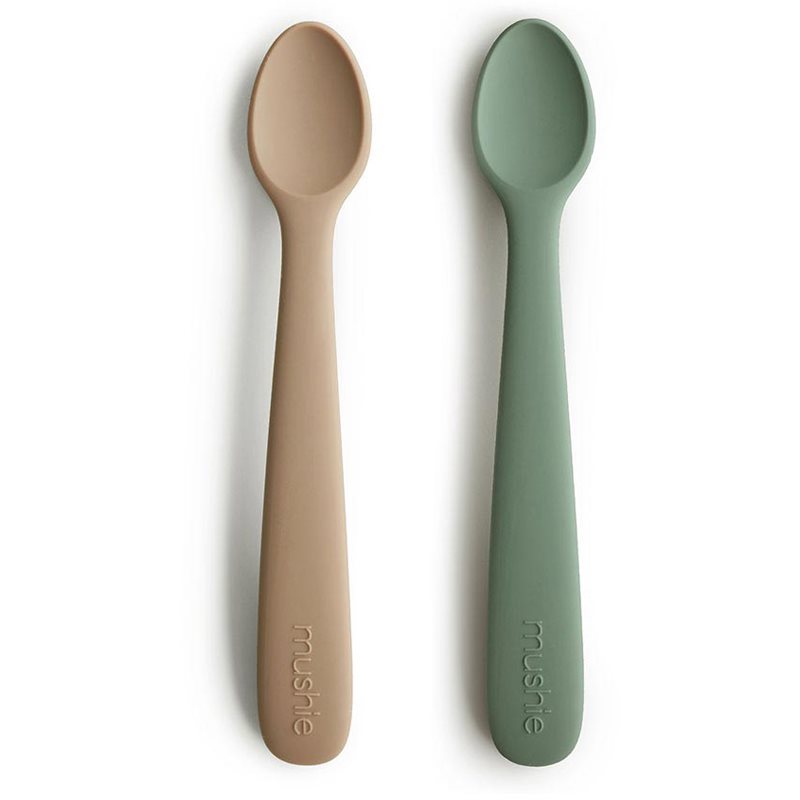 Mushie Silicone Feeding Spoons kiskanál Dried Thyme/Natural 2 db-ár