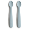 Mushie Silicone Feeding Spoons kiskanál Powder Blue 2 db-ár