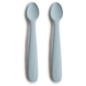 Mushie Silicone Feeding Spoons kiskanál Powder Blue 2 db-ár