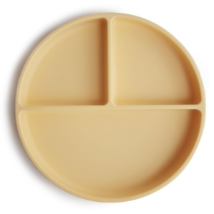 Mushie Silicone Suction Plate osztott tányér tapadókoronggal Daffodil 1 db-ár